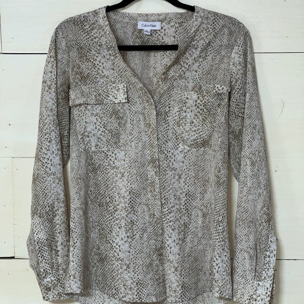 Calvin Klein women's button up blouse